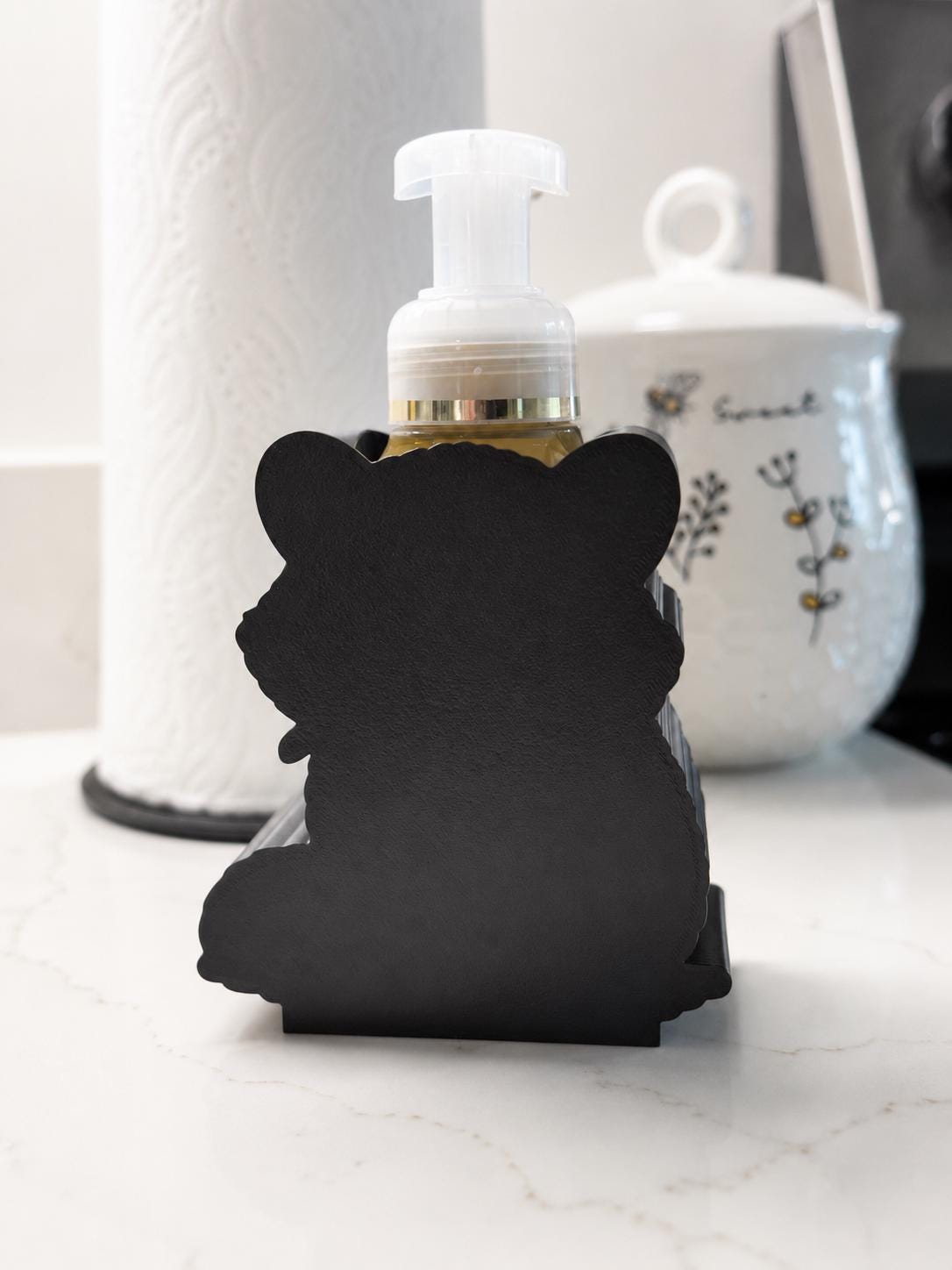 Raccoon / Trash Panda B&BW Foaming Soap Holder