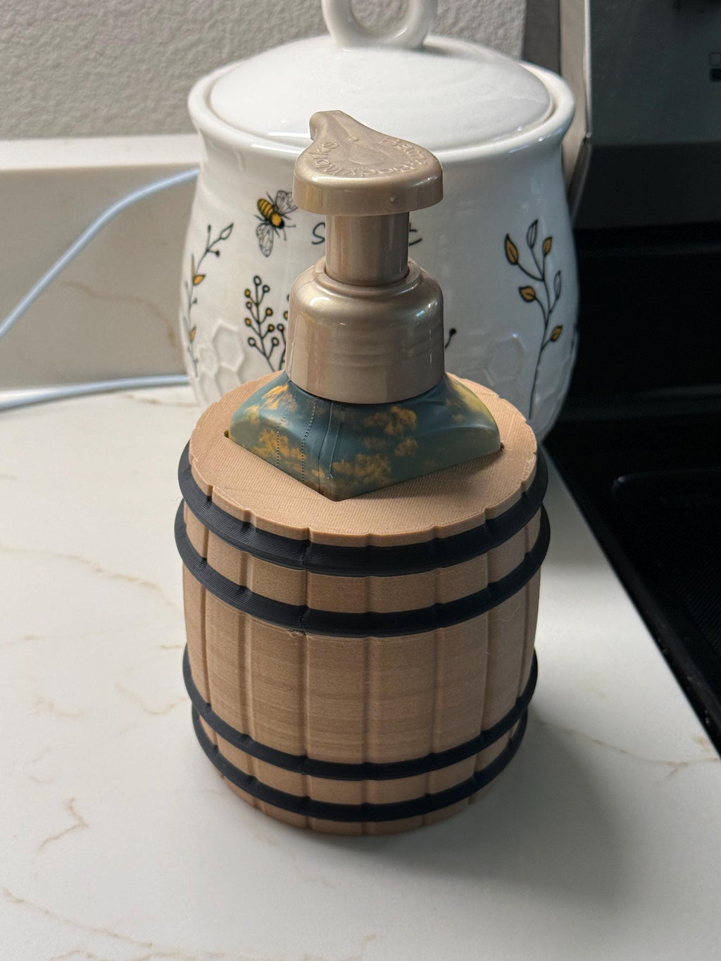 Custom Whiskey Barrel Bath and Body Works Foaming Soap Holder