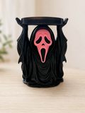 Ghost Face B&BW Candle Holder