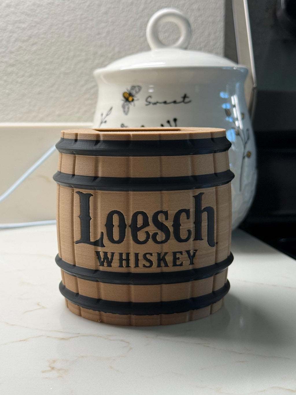 Custom Whiskey Barrel Bath and Body Works Foaming Soap Holder