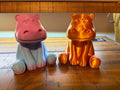 Personalized 3D Printed Hippo Piggy Bank | Custom Color Animal Savings Jar