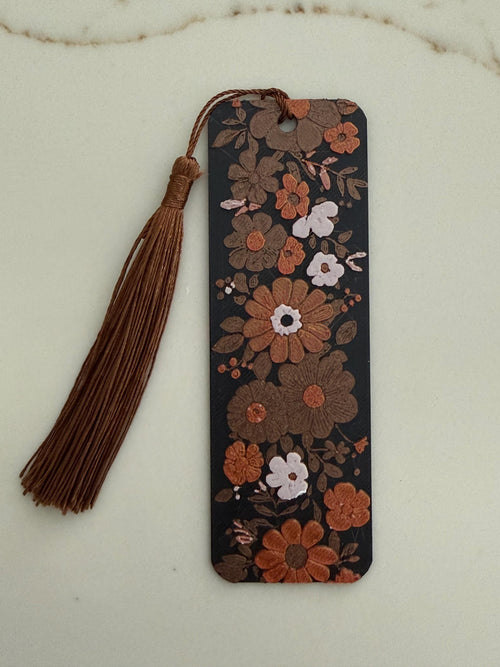 3D Printed Floral Bookmark with Tassel – Custom Reader Gift