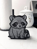 Raccoon / Trash Panda B&BW Foaming Soap Holder